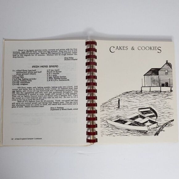Vtg New England Sampler Cookbook The Massachusetts Nurses Foundation - Picture 7 of 11